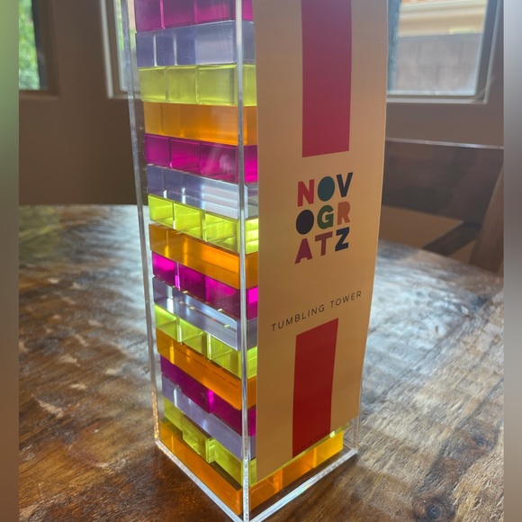 Novogratz Tumbling Tower acrylic “Jenga” like stacking game - Picture 3 of 4